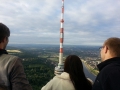 Vorbeifahrt am Fernsehturm mit einem Heisluftballon